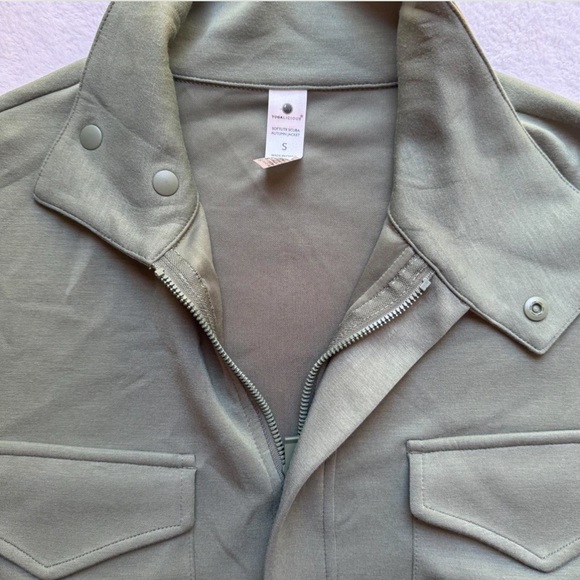 Yogalicious Women's Olive Softlite Scuba Autumn Jacket - Picture 3 of 6